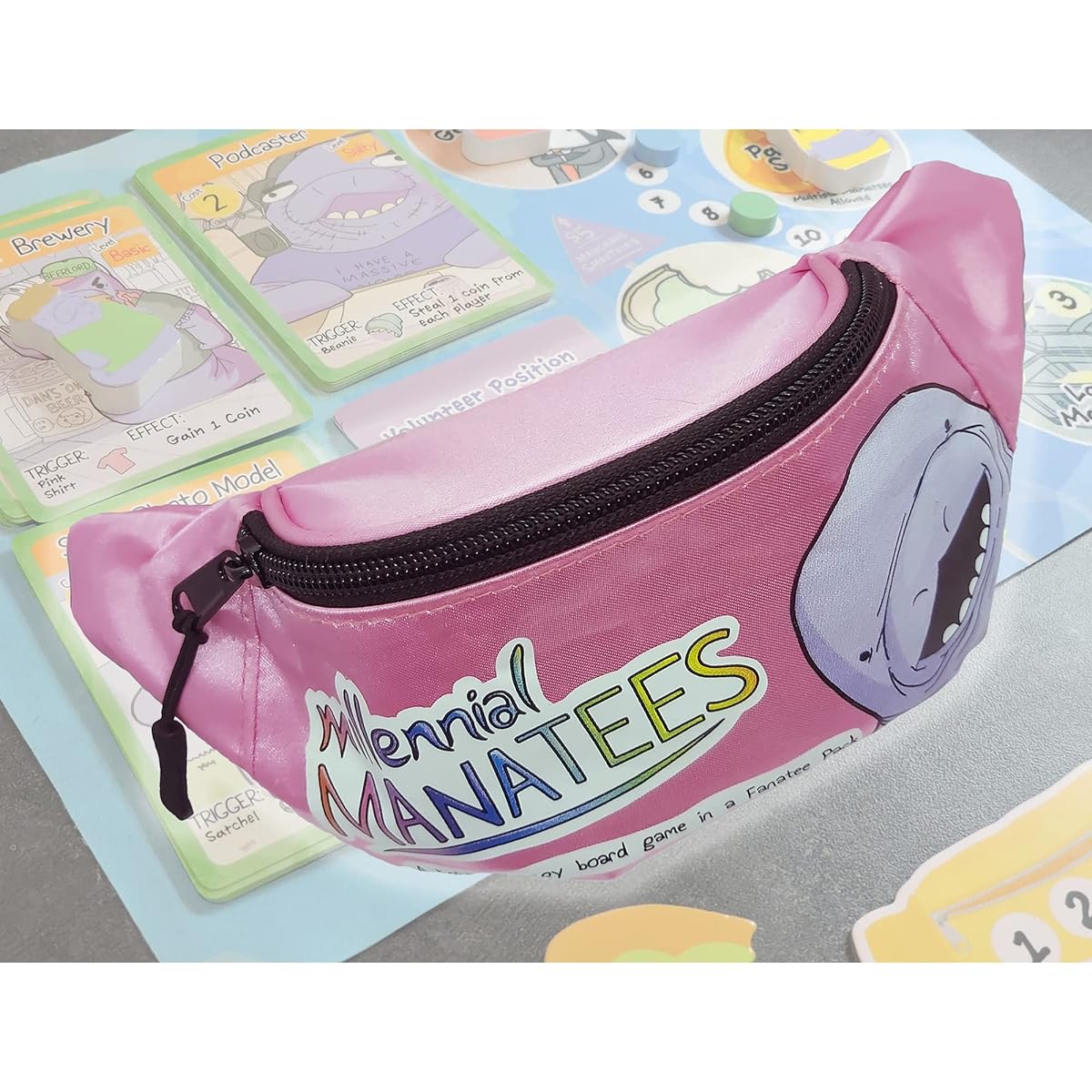 Jason Anarchy Games Millennial Manatees Board Game Adult and Teen Game Ages 14+ 1-4 Players Average Play Time 30 Minutes