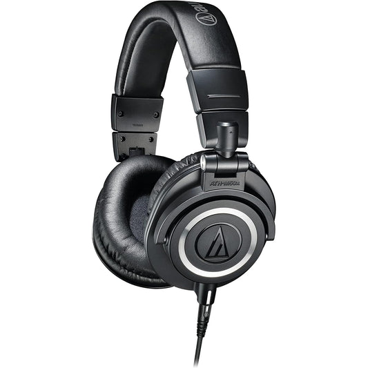 Audio Technica ATH-M50x Professional Monitor Headphones Wired DTM Recording Mix Mastering DJ Home Recording [Domestic Genuine Product] Black