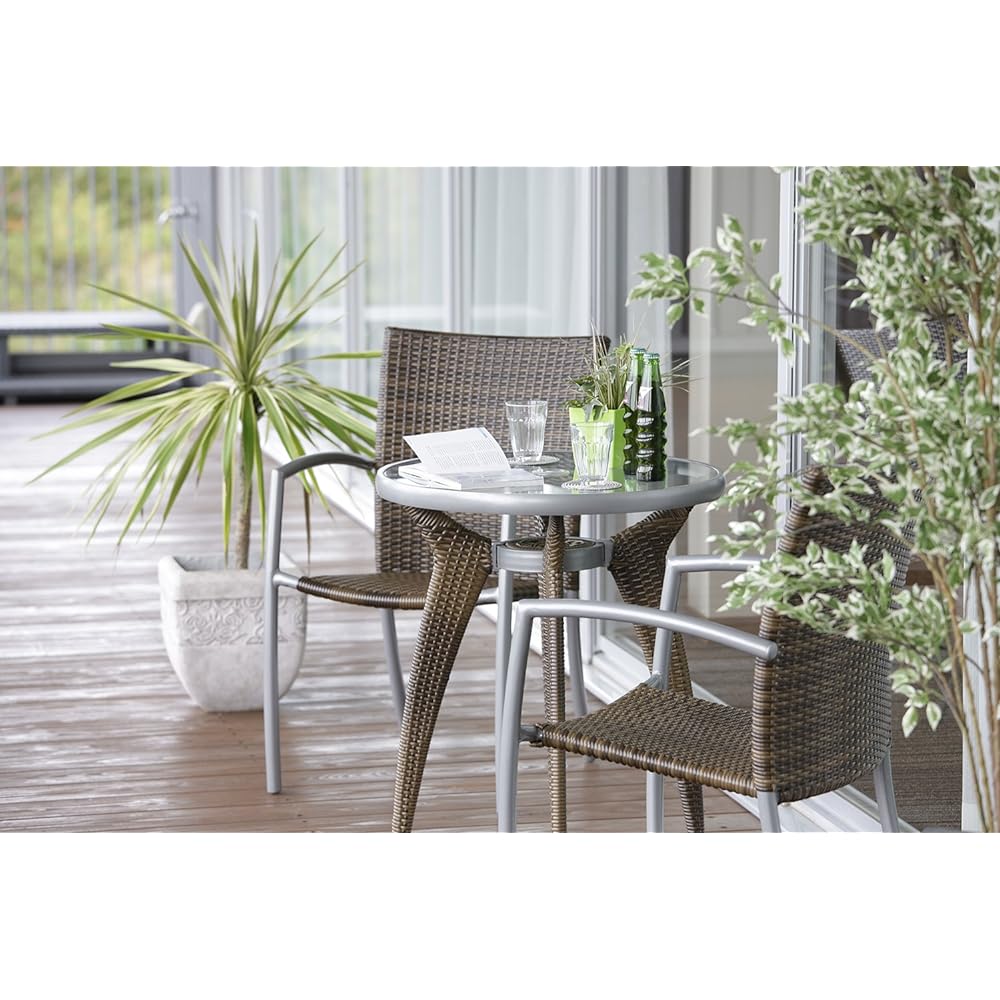 Takasho Garden Table Fresco Rattan Table Rattan Glass GSTY Veranda GSTY-48T