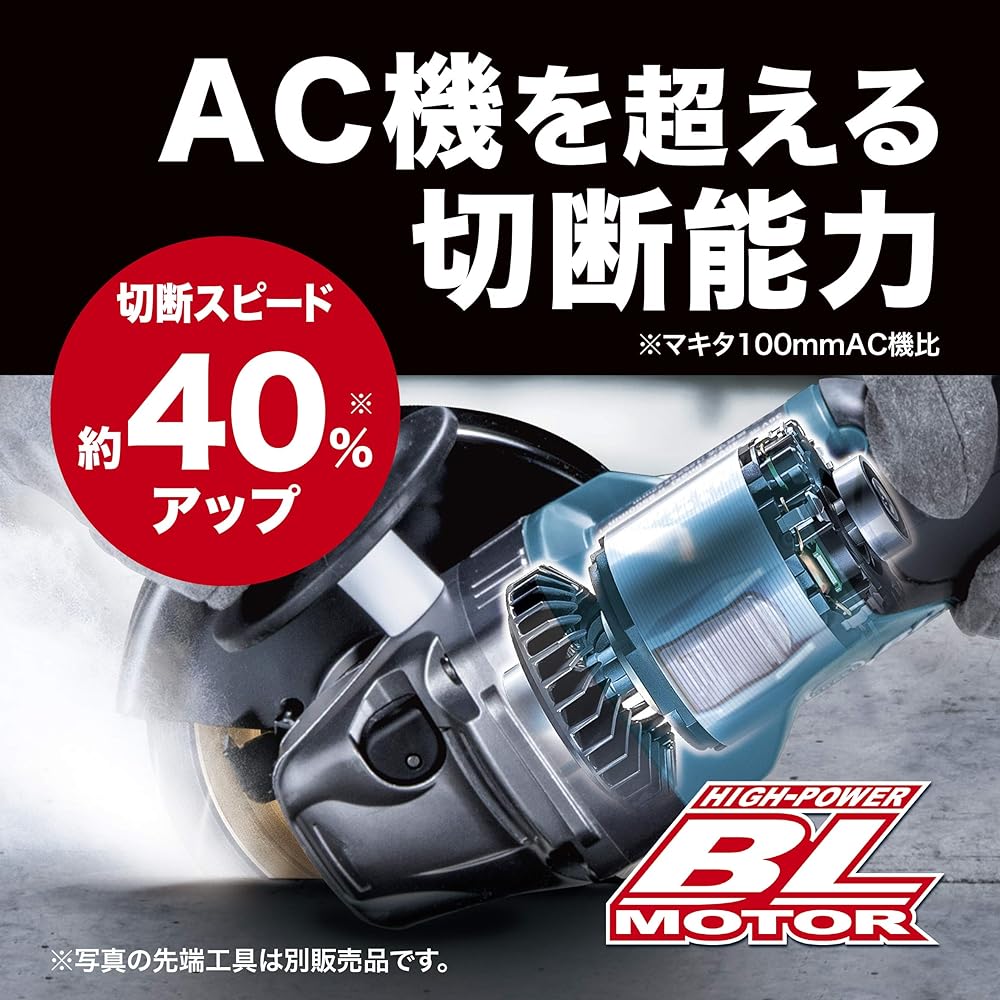Makita 40Vmax 100mm rechargeable disc grinder battery/charger/case sold separately GA009GZ