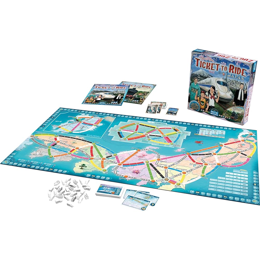 Hobby Japan Ticket to Ride Expansion: Japan/Italy Map Multilingual Version (For 2-5 players, 30-60 minutes, Ages 8+) Board Game