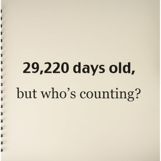 3dRose db_107322_2 29220 Days Old But Who's Counting Happy 80th Birthday Memory Book 12 x 12 Inch