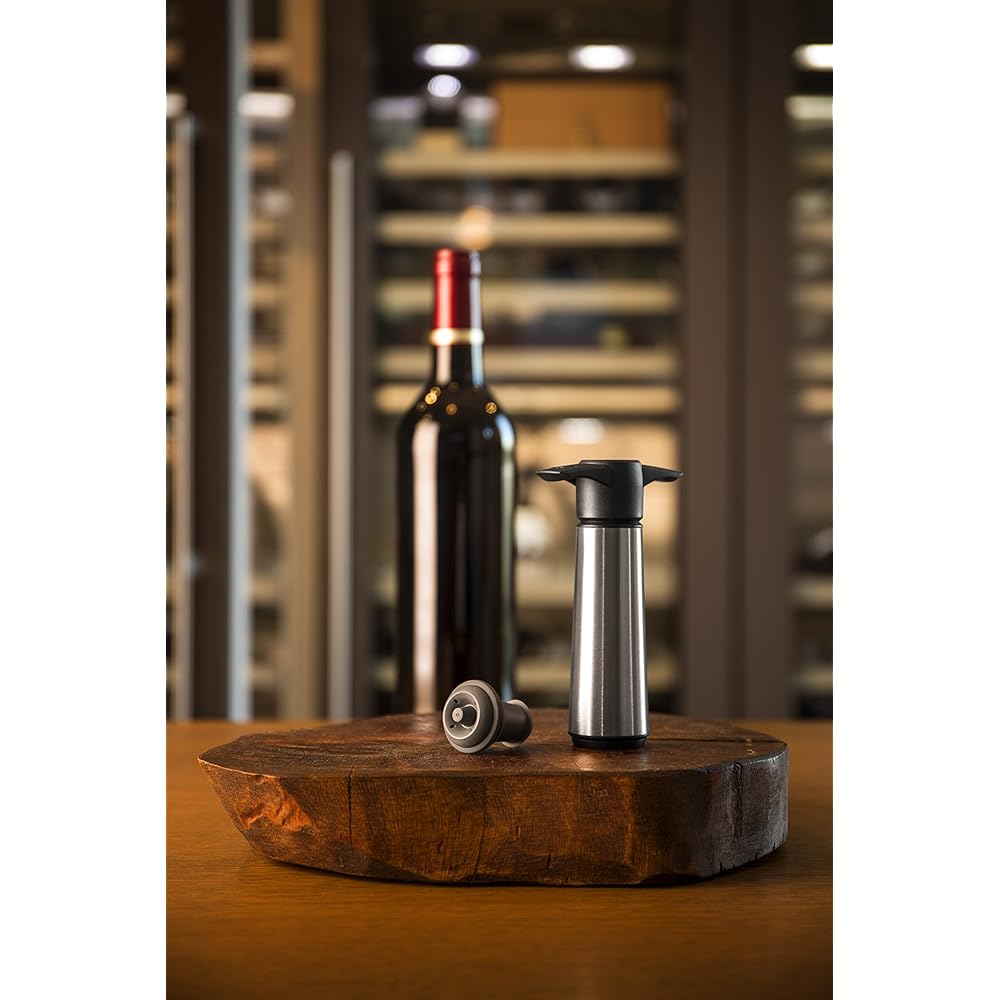 [Regular Imported Product] vacu vin V-20 stainless steel (with 2 stoppers) silver