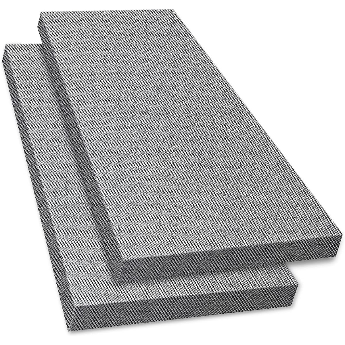 Olanglab Acoustic Panels 2 Pack 24" x 12" Fabric Wrapped Panels Soundproof Soundproofing Wall Panels Sound Absorbing Decorative Fabric Polyester Panels for Studio Acoustic Treatments (Blue)