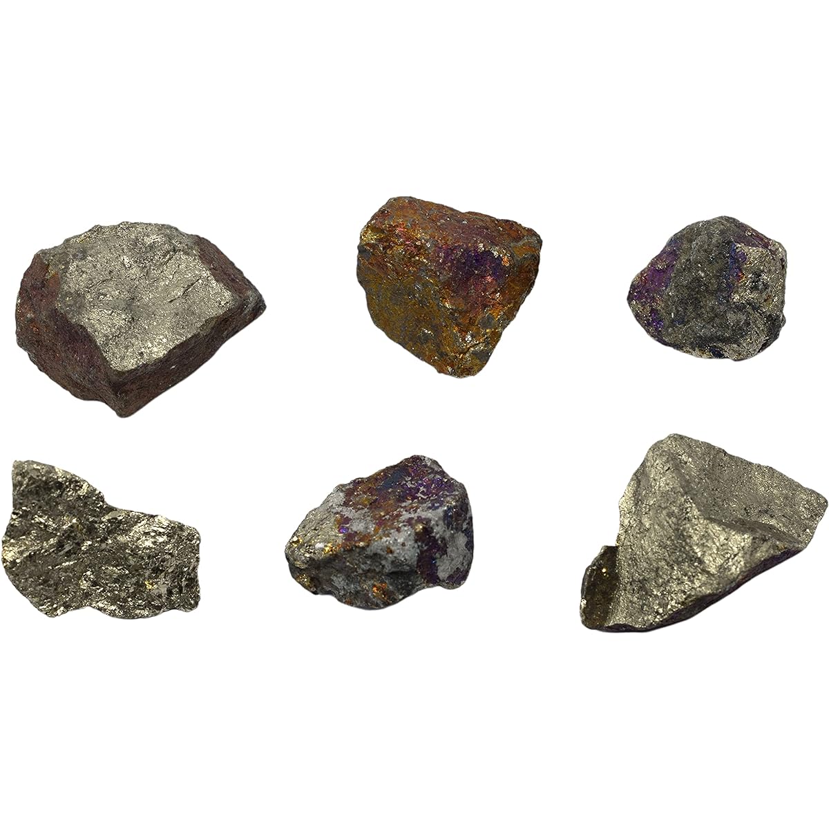 Raw White Coal Ore Mineral Specimens, 6 Pack, Approximately 1 Inch, Geologist Sorted & Hand Processed, Perfect for Science Classrooms, Class Pack Eisco Labs