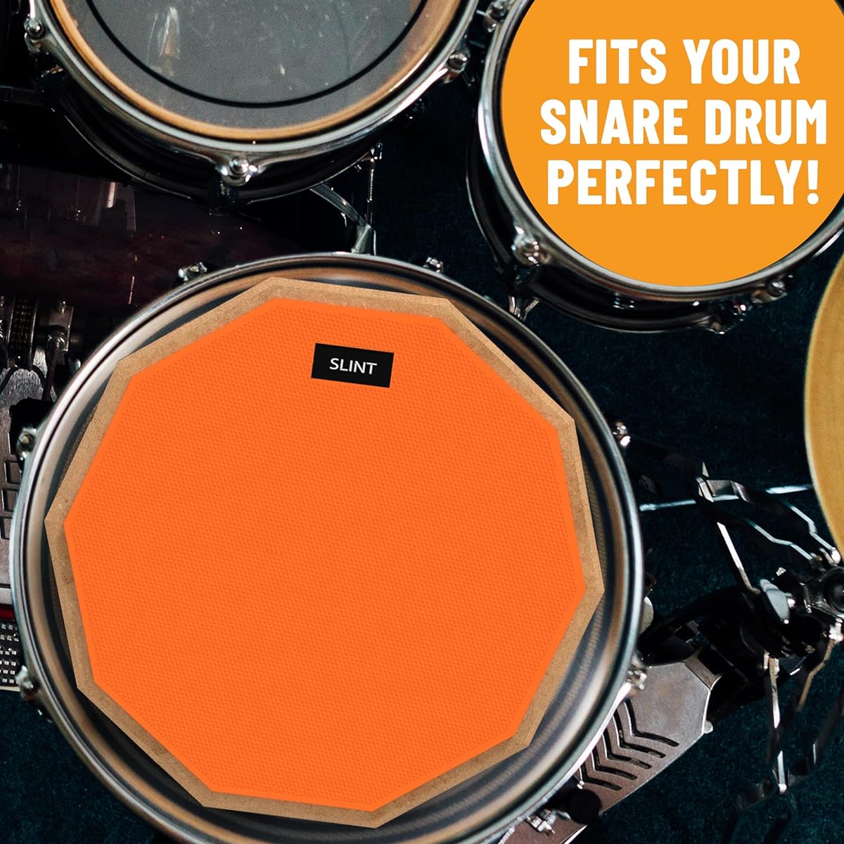 SLINT Drum Practice Pad, 12 Inch Drum Pad - Double Sided Practice Drum Pad, Drumming Practice Pad - Snare Drum Practice Pad, Drum Noise Reduction Pad, Drumming Practice, Snare Pad - Kids Drum Pad