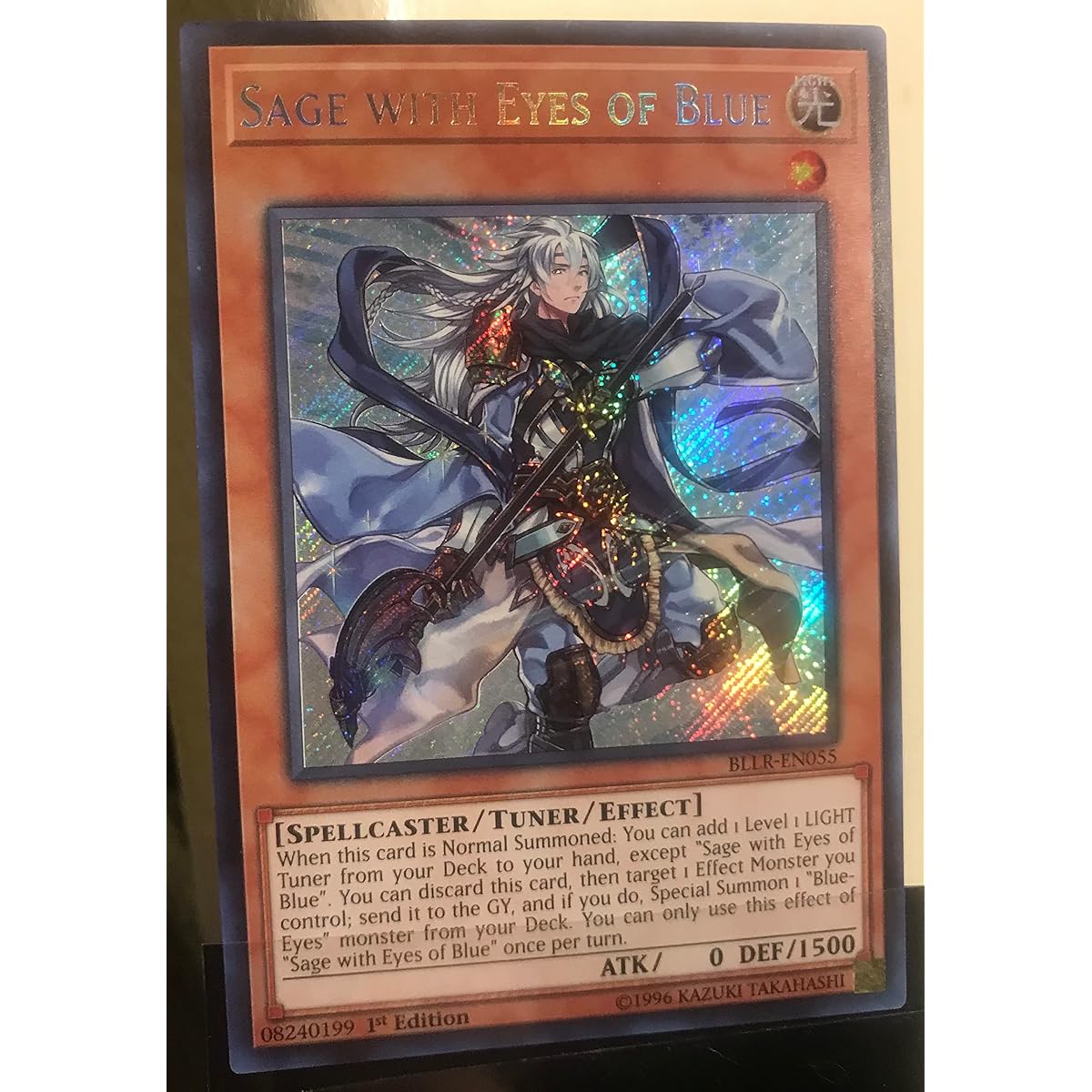 Blue-Eyes Sage BLLR-EN055 Battles of Legends: Revenge of the Light Secret Rare 1st Edition