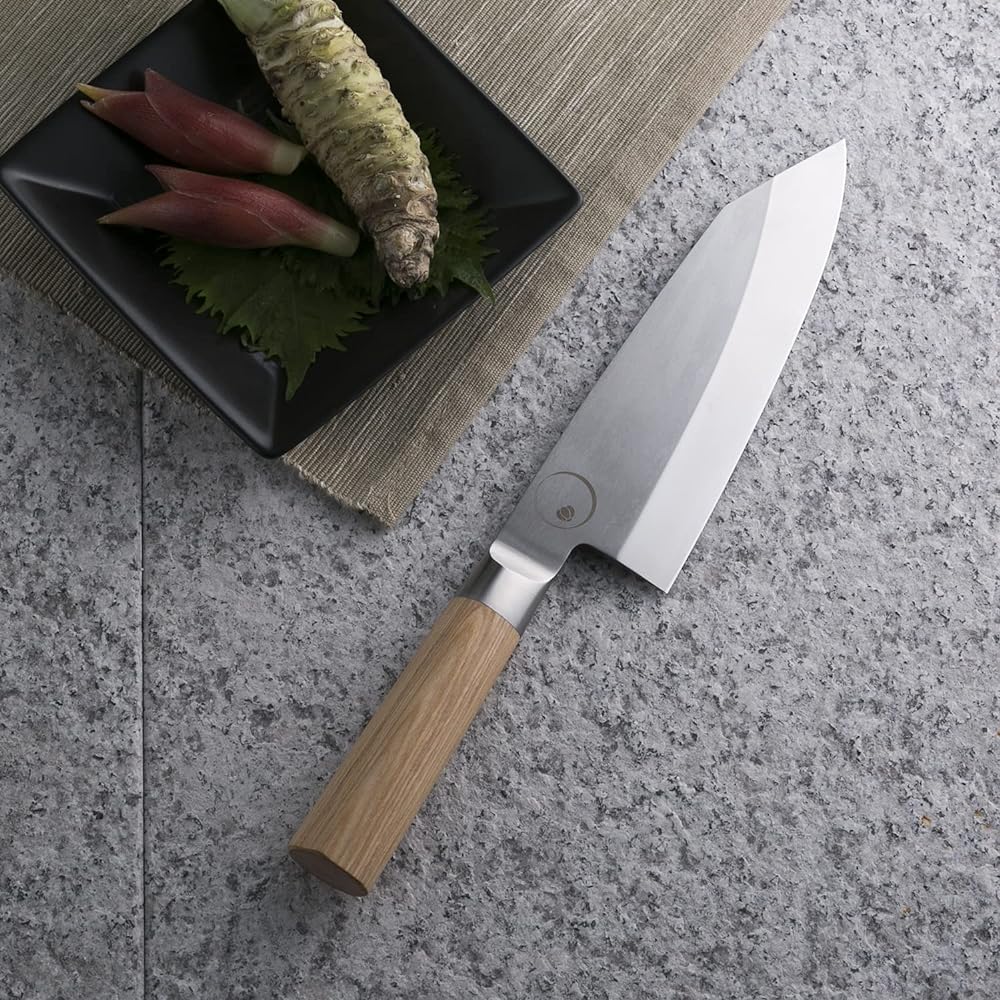 Kai Corporation KAI Double-Edged Knife Kataho Deba Knife Japanese Knife Ichirin Jointly Developed by Mikizo Hashimoto Silver Made in Japan AB5513
