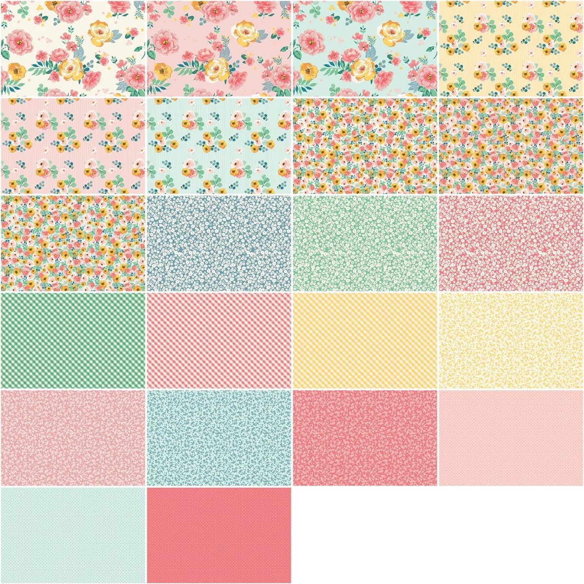 My Mind's Eye Spring Gardens 10" Stacker 42 10" Square Layer Cake Riley Blake 10-14110-42