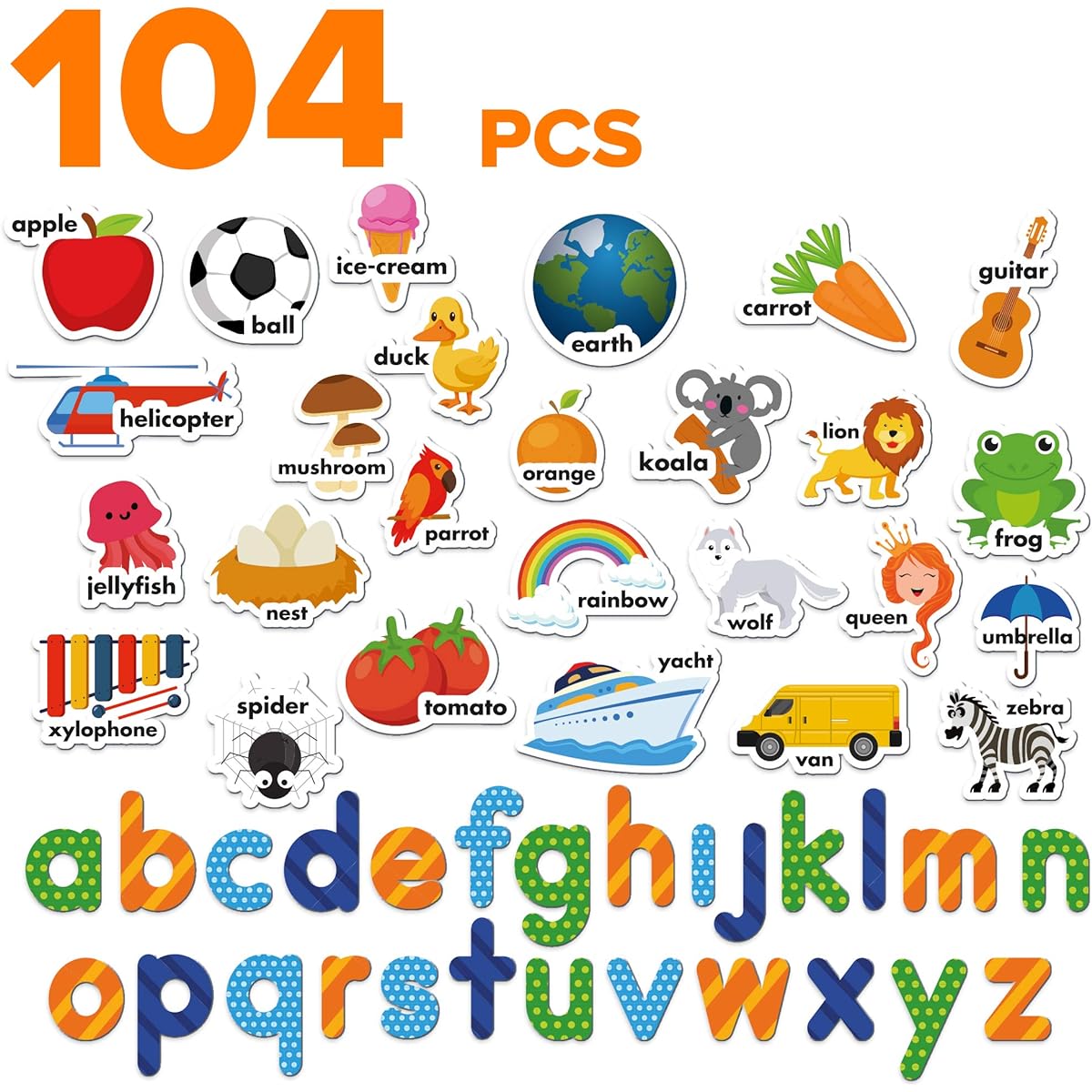 X-bet MAGNET 52 figures + 52 small letters.