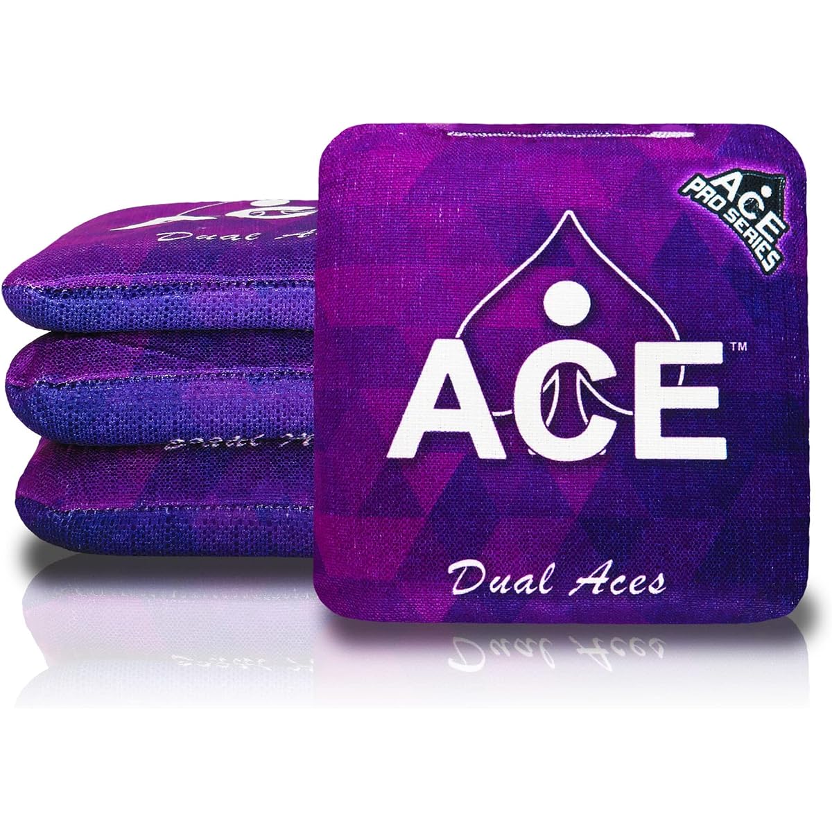 CornholeAce Dual Ace - Purple (Set of 4 bags) - ACL Pro Engraved