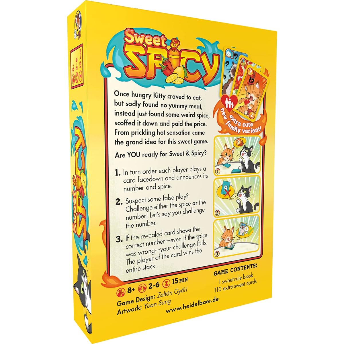 HeidelBÄR Games | Sweet & Spicy | Card Game | New & More Accessible Version of Spicy | Bluff Card Game | 2-6 Players Ages 8+ 15 Minutes
