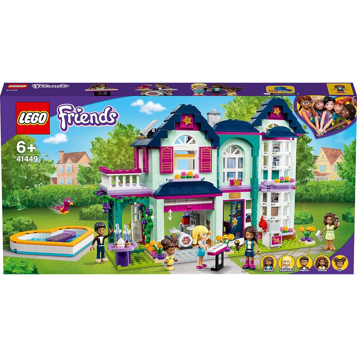 LEGO Friends Andrea's House 41449 Toy Blocks Gift Doll House Girls Ages 6 and up