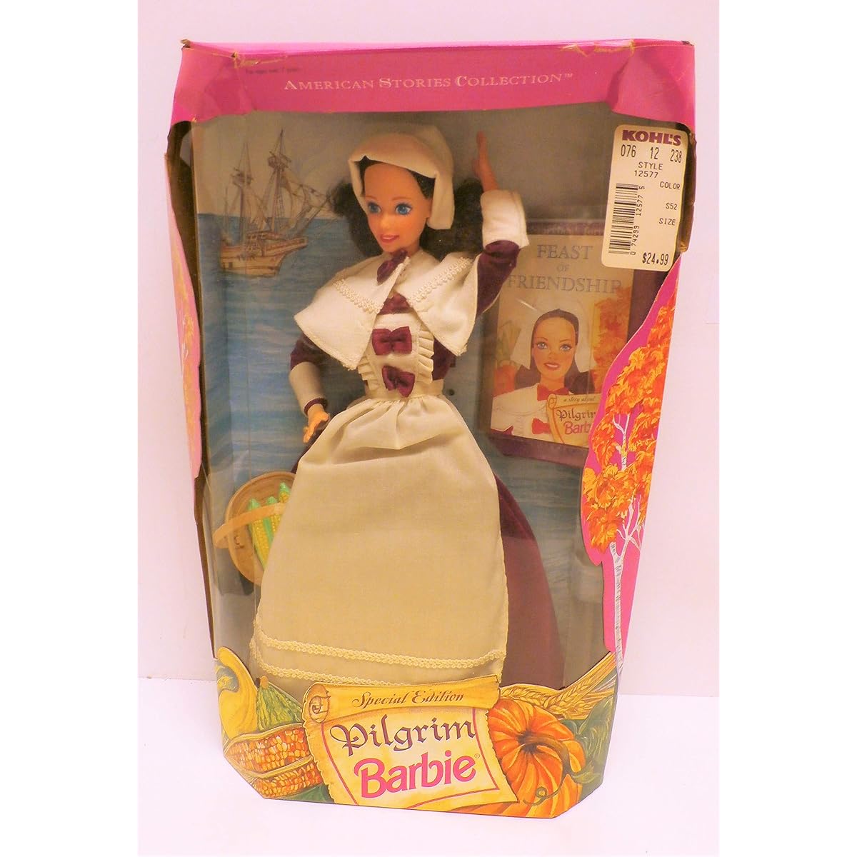 Barbie Doll Pilgrim American Stories 1994 New Imported 12577