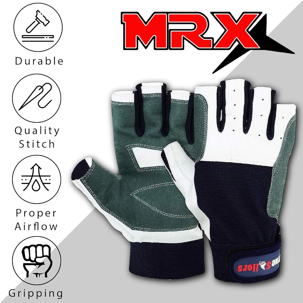 MRX Sailing Gloves Fishing Kayak Gloves Unisex Boating Water Skiing Canoe Paddle Gloves Sailing Gear Women's Paddle Gloves Sailing Gloves Men's Women's Sailing Gloves Short Finger Sailing Kayak Gloves