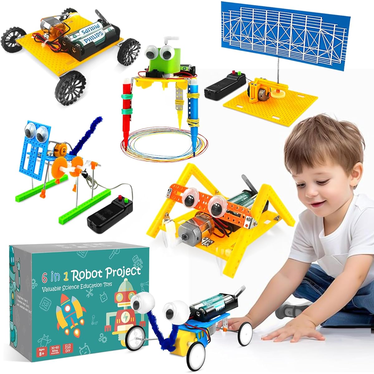 Leefact STEM Projects for Ages 8-12 Electronics Science Kit for Boys DIY Engineering Robotic STEM Toys Science Experiment Circuit Building Kit Gifts for Ages 5 6 7 8 9 10 11 12