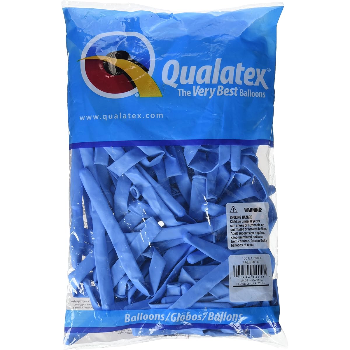 Pioneer Balloon Company 350q Latex Balloons 3" x 50", Blue MBAQUBP