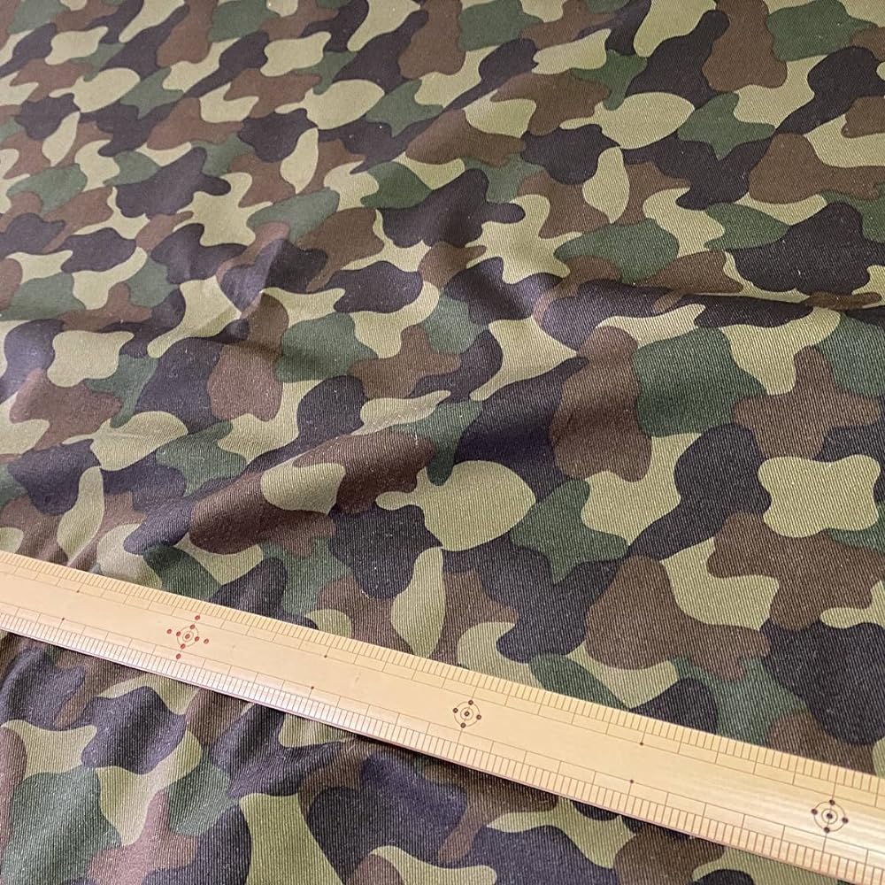 Fujin Club Made in Japan Twill Camouflage Print 100% Cotton (110cm Width 10m)