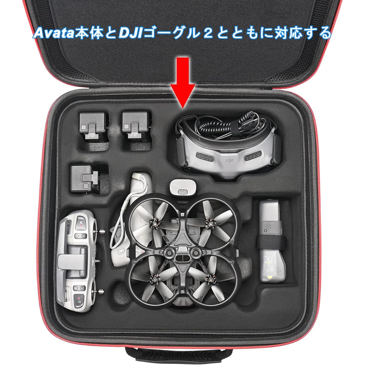 DJI FPV/Avata Pro Storage Case RLSOCO Protective Case for FPV/Avata Drones, V2 Goggles, Controllers, Battery Chargers, Propellers, etc.