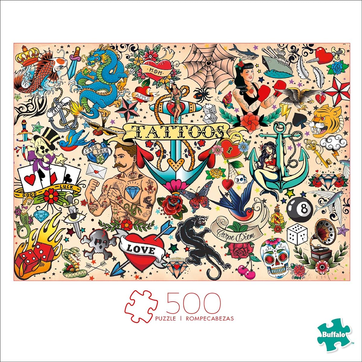 Buffalo Games - Tattoopalooza - 500 Piece Jigsaw Puzzle