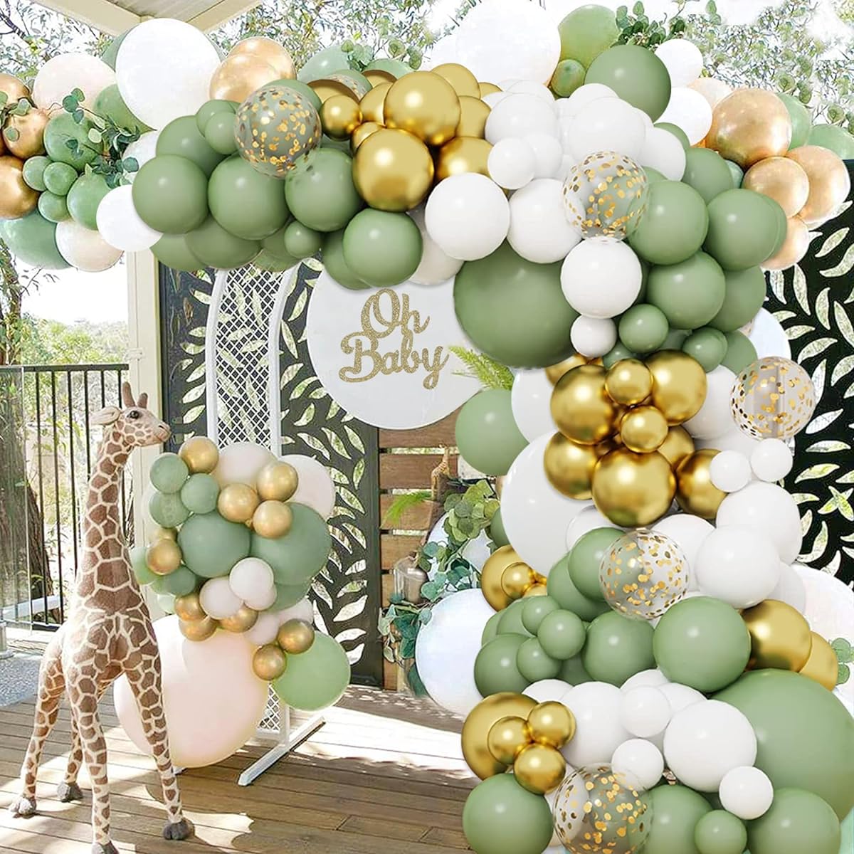 FCSONBTY Sage Green Balloon Garland Arch Kit (JW-SAGE-3)
