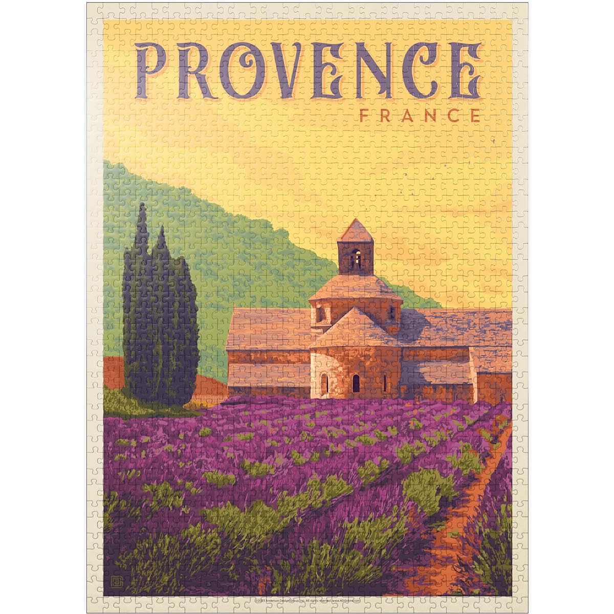 MyPuzzle France: Provence, Vintage Poster - Premium 1000 Piece Jigsaw Puzzle for Adults