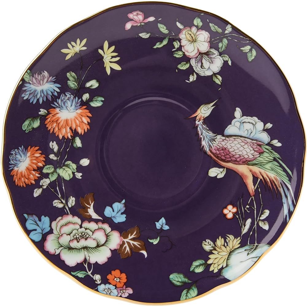 [Regular Imported Product] Wedgwood Wanderlust Midnight Crane Tea Cup & Saucer 180ml Wedding Gift Present