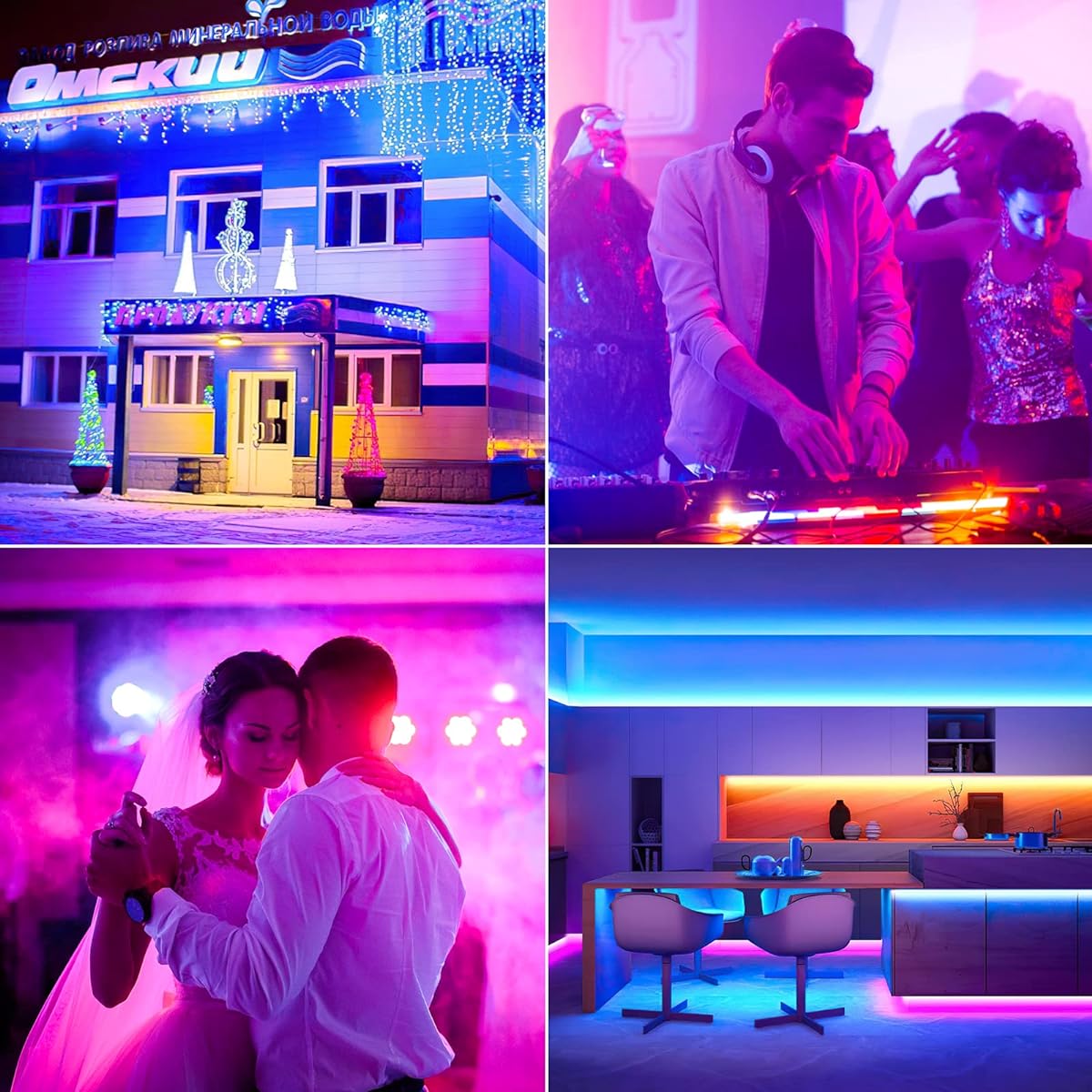 Stage Light Bar 336 LEDs 80W RGBW DJ Light Bar Wash Light Wall Washer Strip DMX Control DJ Stage Lighting for Indoor Disco Party Church Birthday Bar Wedding