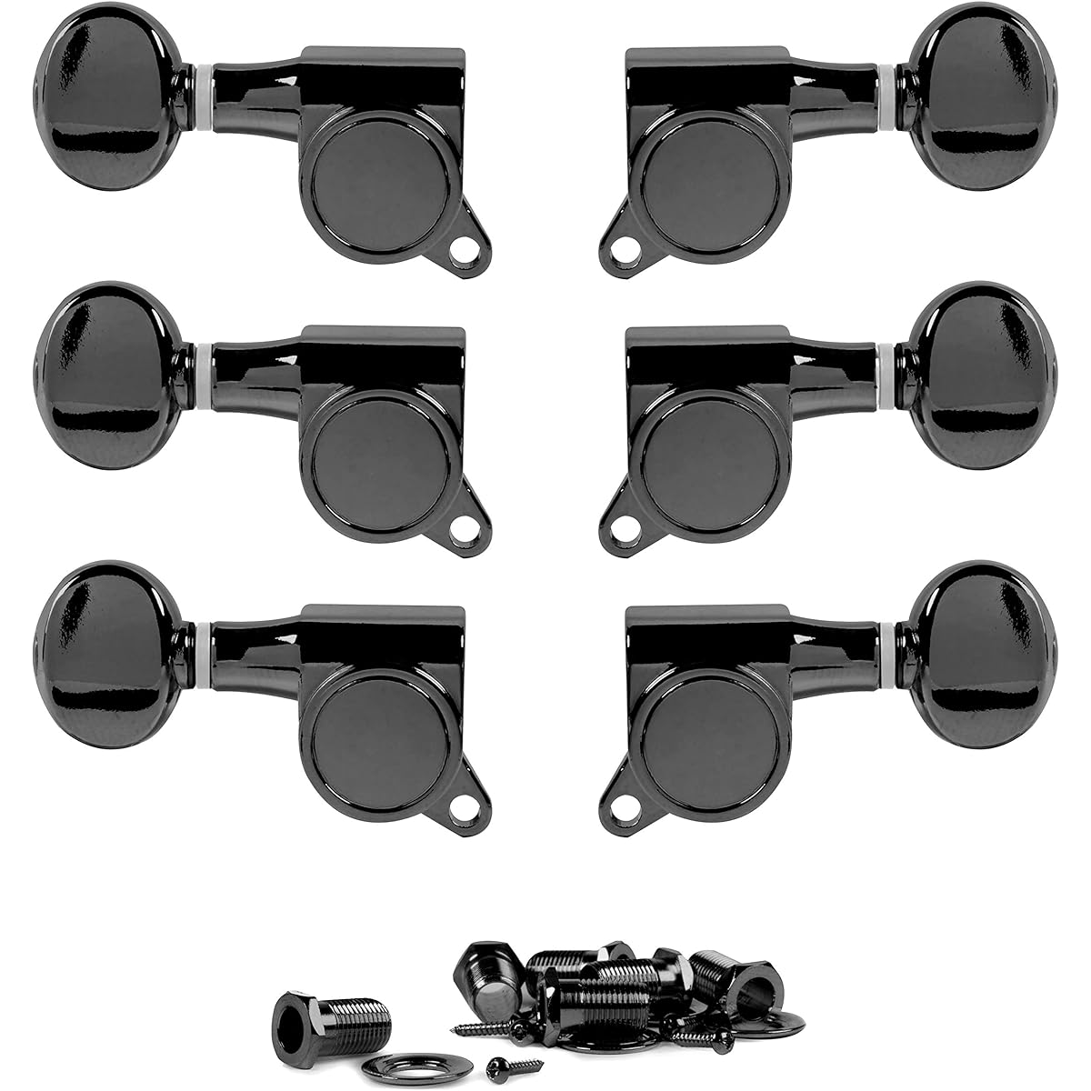 Golden Age Oval Knob 3+3 Tuner Black