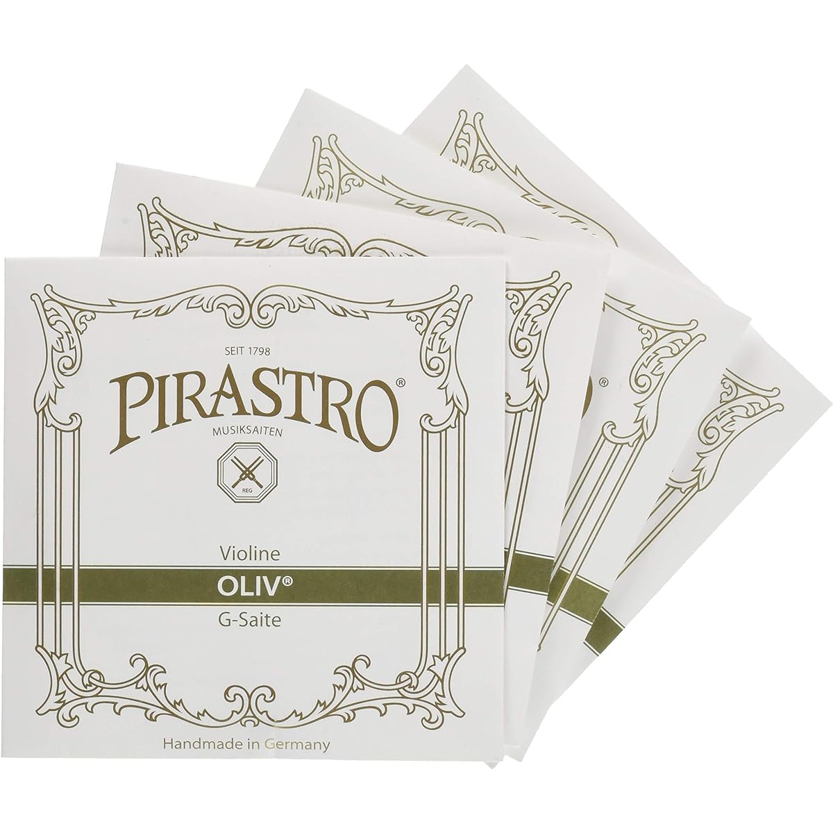 PIRASTRO OLIV olive violin string set (E string ball end)