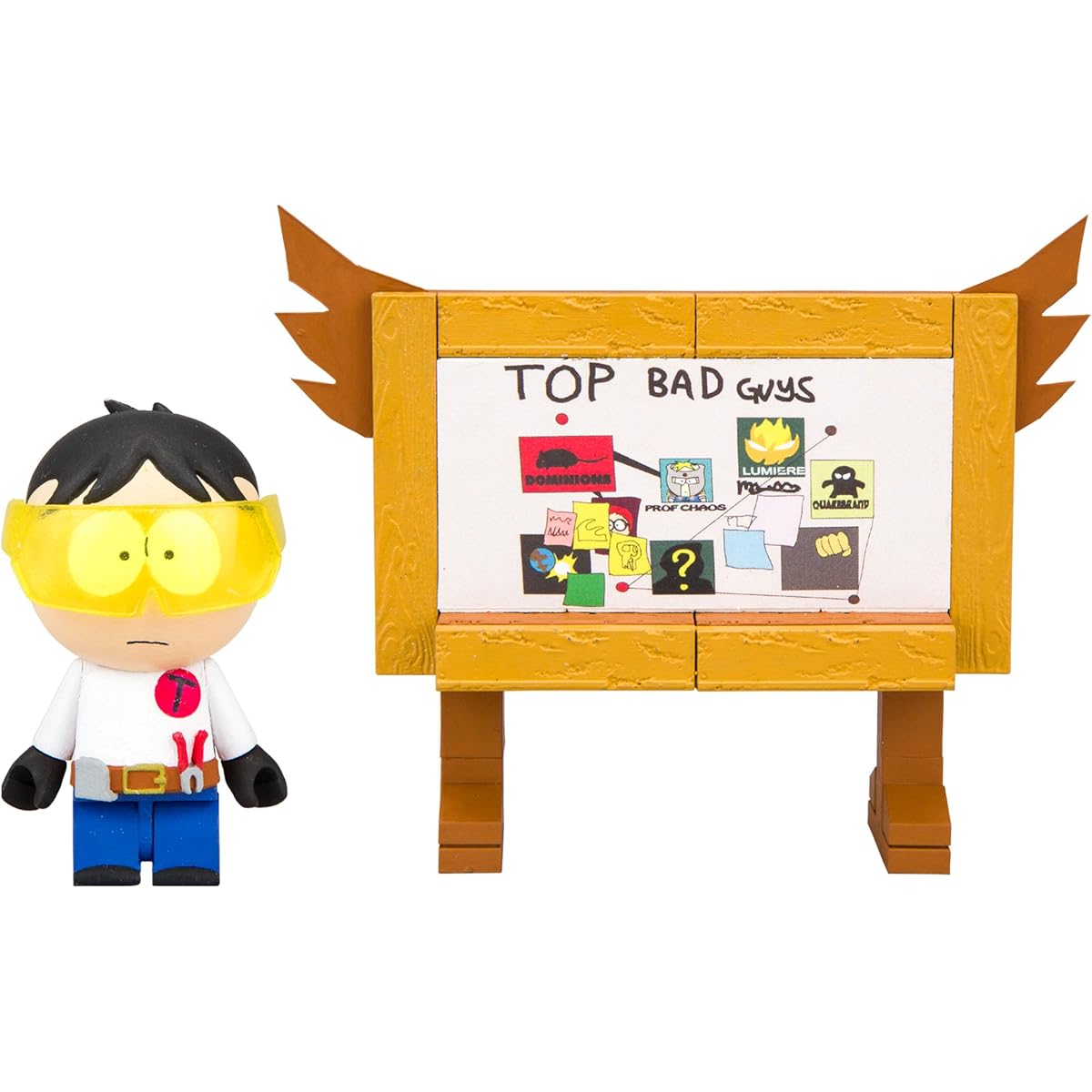 South Park McFarlane Toys Block Figure Construction Set 44 Pieces Toolshed & Top Bad Guys Board / SOUTH PARK 2017 McFARLANE TOYS CONSTRUCTION SETS TOOLSHED & TOP BAD GUYS BOARD