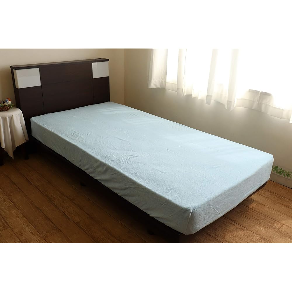 CAMEL PALMS Made in Japan Soft Touch Cotton Pile Bed Fitted Sheet Single 100 x 200 x 30cm (Mattress Thickness Up to 22cm) Pink