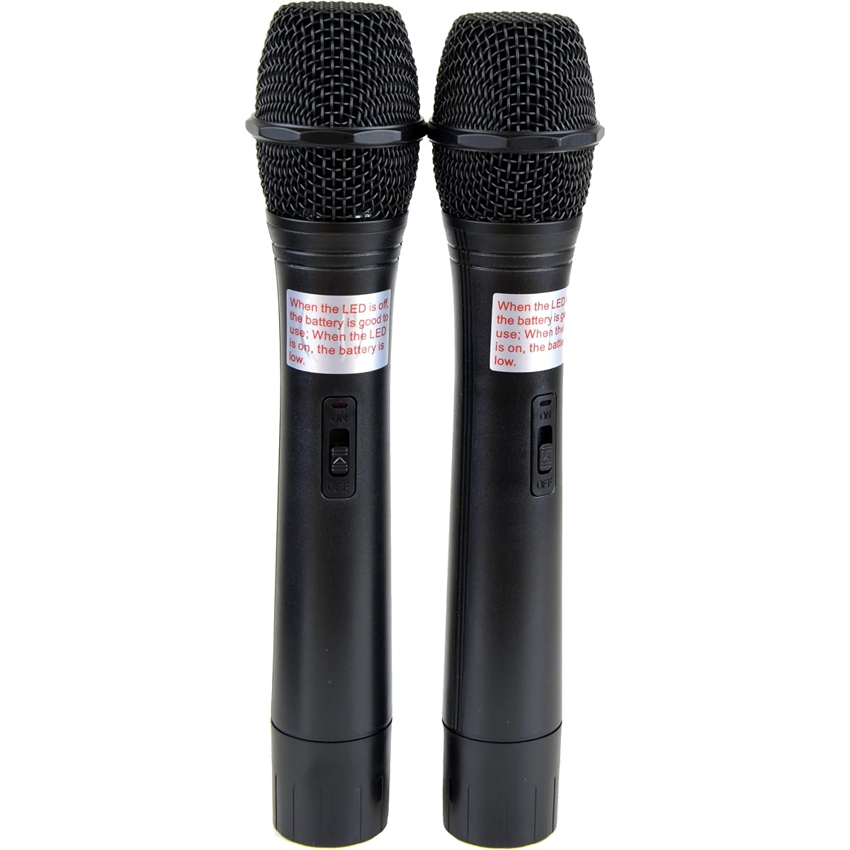 Hisonic HS122B-HH Dual Channel 40 Watt Lithium Battery Rechargeable Portable PA System, 2 Handheld Mics, Black
