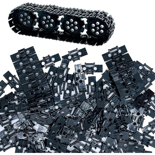 108pcs Technical Parts Tank Truck Wheels Tread Chain Link Motorcycle Car Accessories Building Blocks Toys for 6-12 Year Old Boys Kids Gifts Tight Fit Major Brands