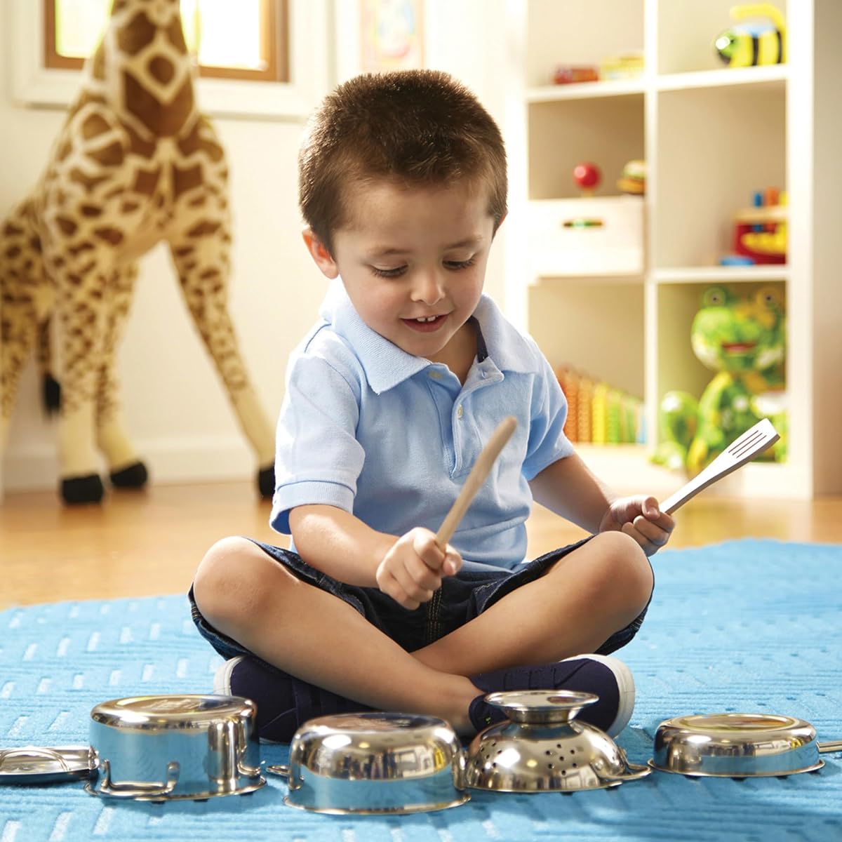 Melissa & Doug Stainless Steel Pots & Pans Playset