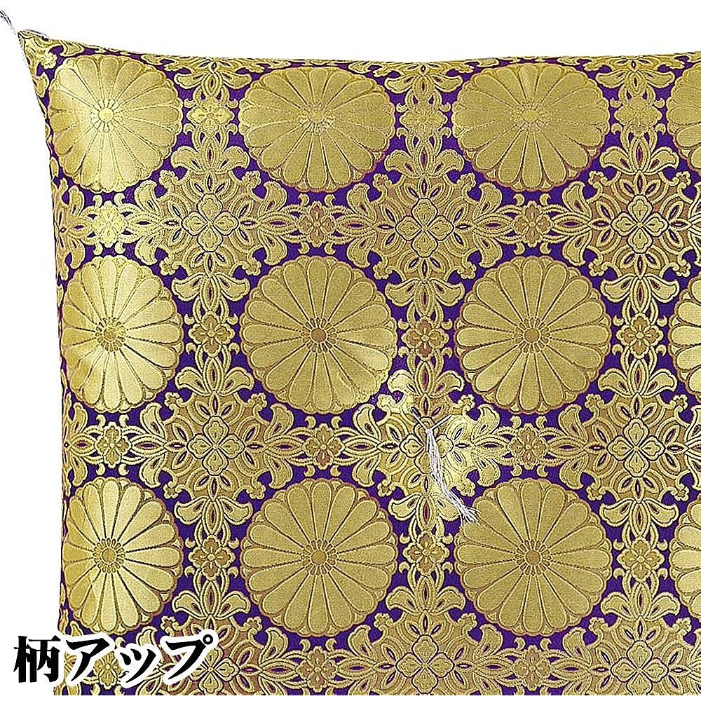 Buddhist Altar Store Takita Shoten Gozen Zabuton (Buddha Zabuton), Tea Ceramic Pot, Purple ◆ Memorial Service, Buddhist Altar, Buddhist Ceremony, Obon, Temple Use, Gold Brocade, Zabuton, Obon Supplies, Made in Japan