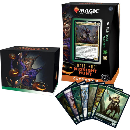 Magic: The Gathering Innistrad Midnight Hunt Commander Deck - Coven Counters (Green-White)
