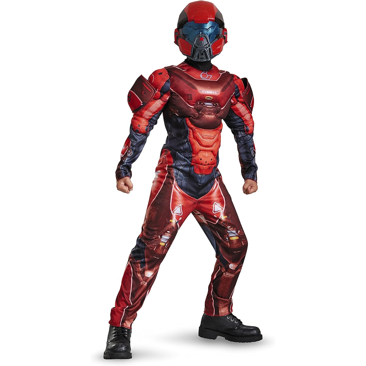 Disguise Red Spartan Classic Muscle Halo Microsoft Costume X-Large/14-16 Red 97542J