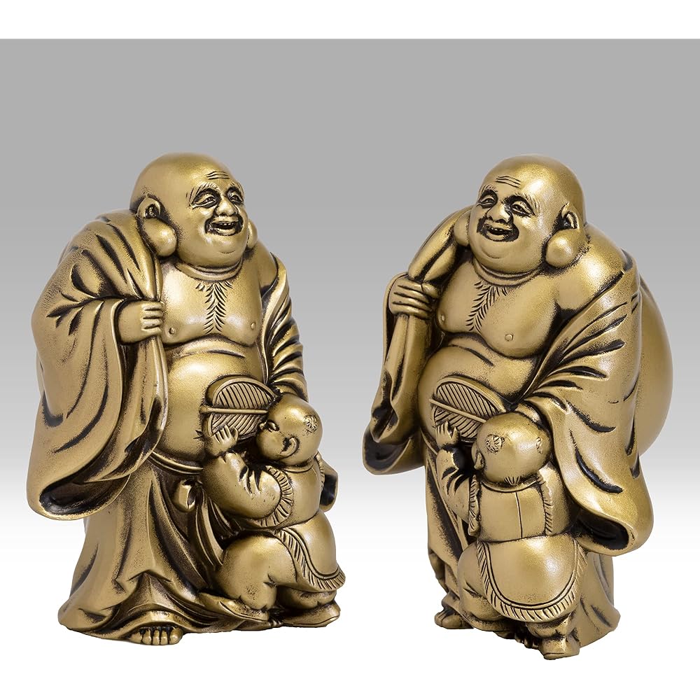 Seven Lucky Gods of Good Luck Clothes Silky Gold Buddhist sculptor: Hideun Makita Prototype_Kobiki Buddha Statue Ornament Takaoka Copperware (Hotei 7F)