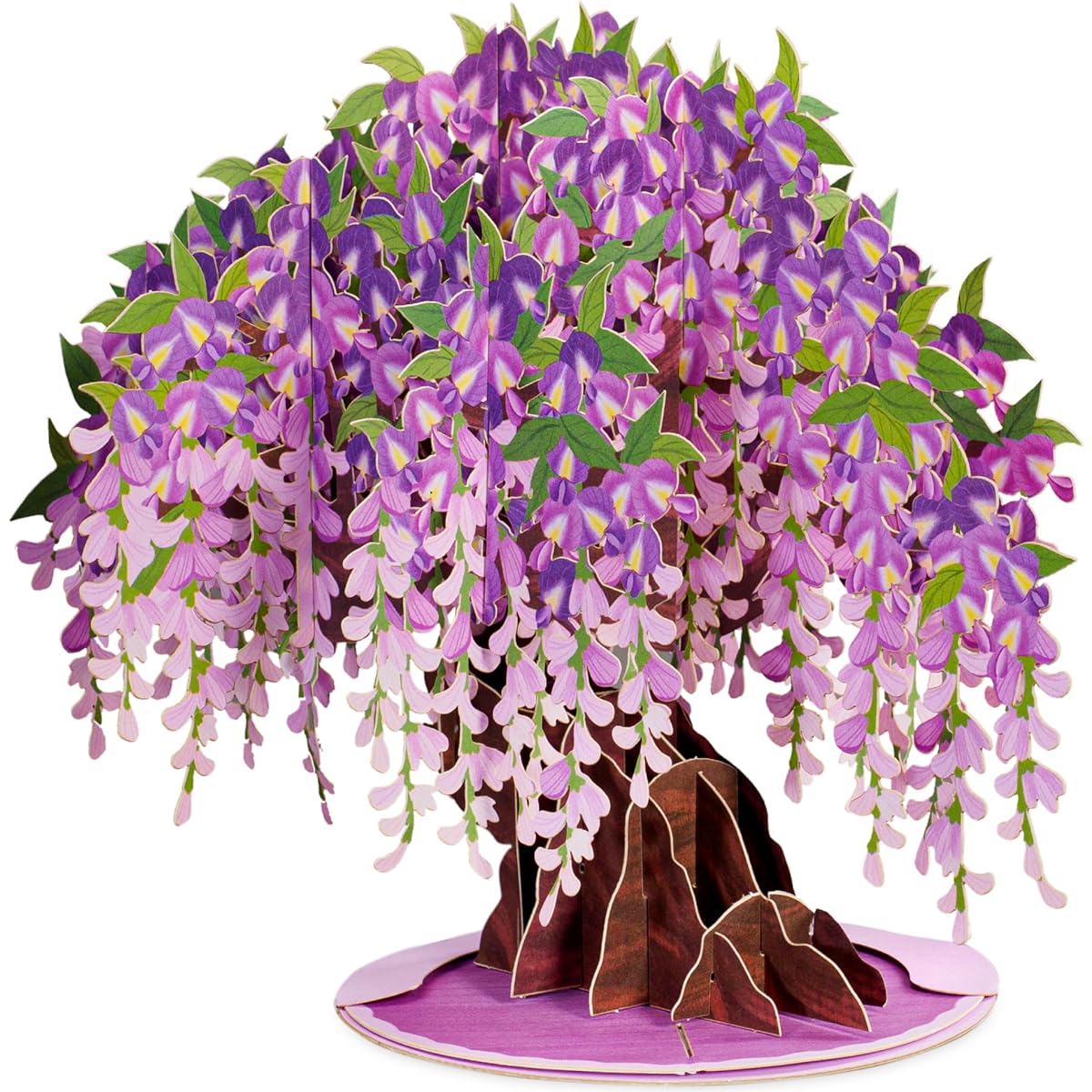 Paper Love 3D Wisteria Tree Pop-up Card with Removable Keepsake, Extra Large 10" x 7" Cover, Includes Envelope and Note Card