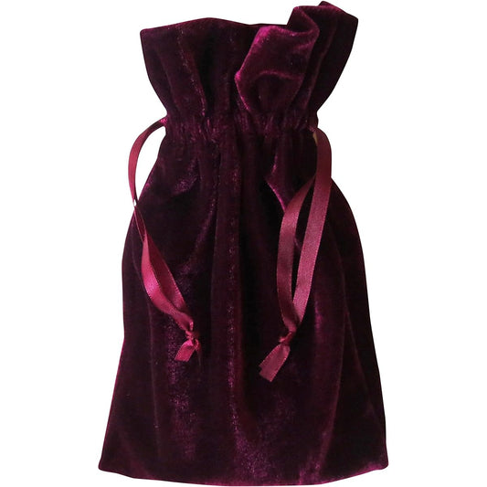 Tarot and Dice Bag: Wine Velvet Bag 6x9