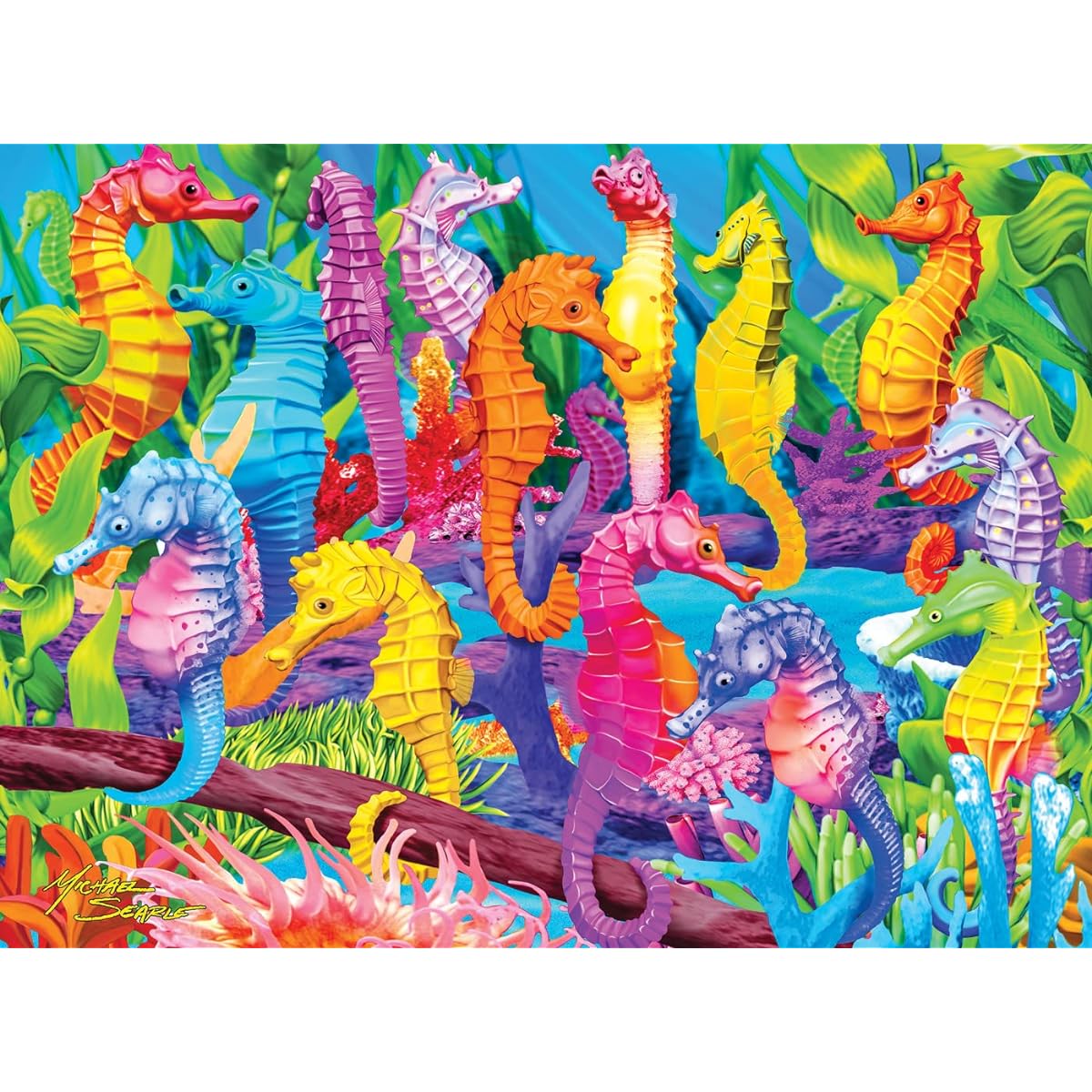 MasterPieces Singing Seahorse Glow in the Dark Jigsaw Puzzle 60 Pieces