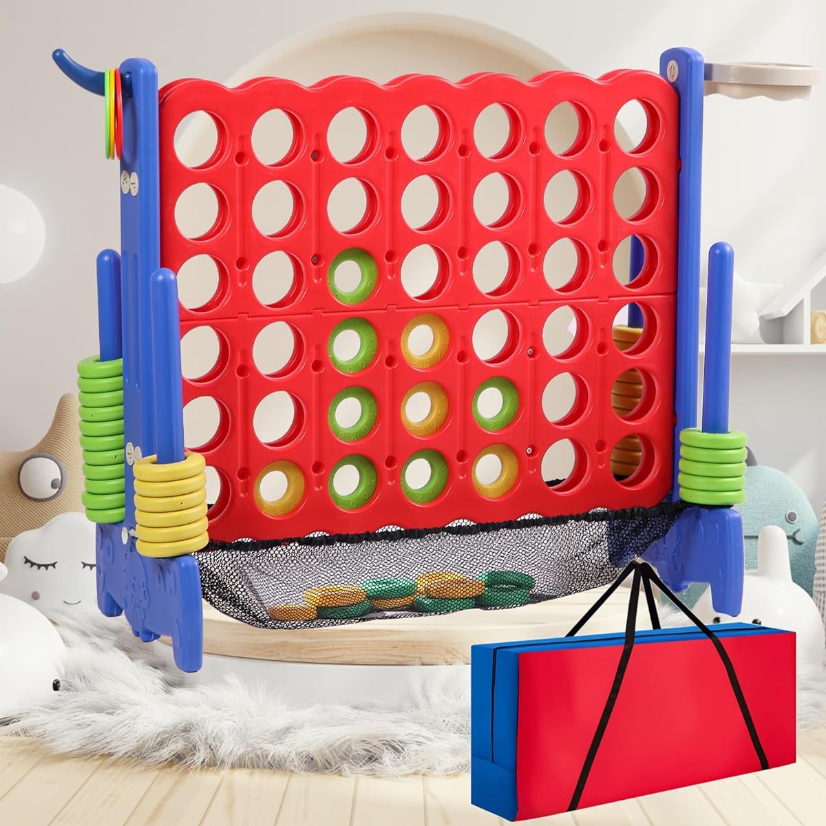 Tigasy Giant 4 Inch Continuous Game with Carry Bag Perfect for Kids and Adults