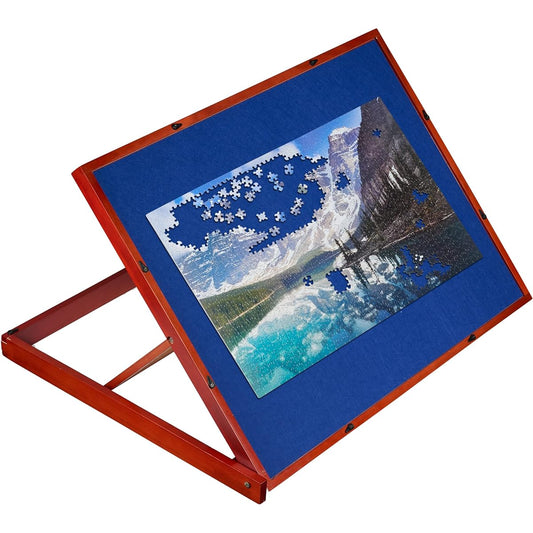 1500 Piece Wooden Jigsaw Puzzle Table Puzzle Easel - Height Adjustable Puzzle Board with Wooden Cover | 27" x 35" Portable Jigsaw Puzzle Board - Portable Puzzle Table | For Adults and Kids
