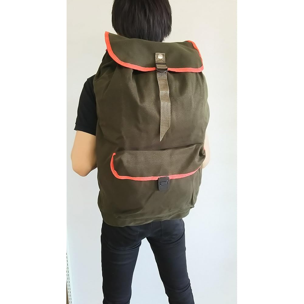 TS Pure Cotton Canvas Wild Vegetables Leisure Backpack Extra Large -02