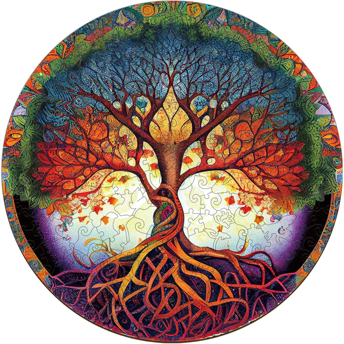 KAAYEE Wooden Jigsaw Puzzle, Wooden Puzzle for Adults, Unique Shape, Advanced Wood, Wooden Jigsaw Puzzle for Adults, Family Puzzle, 13.8*13.8inch, 338 Pieces