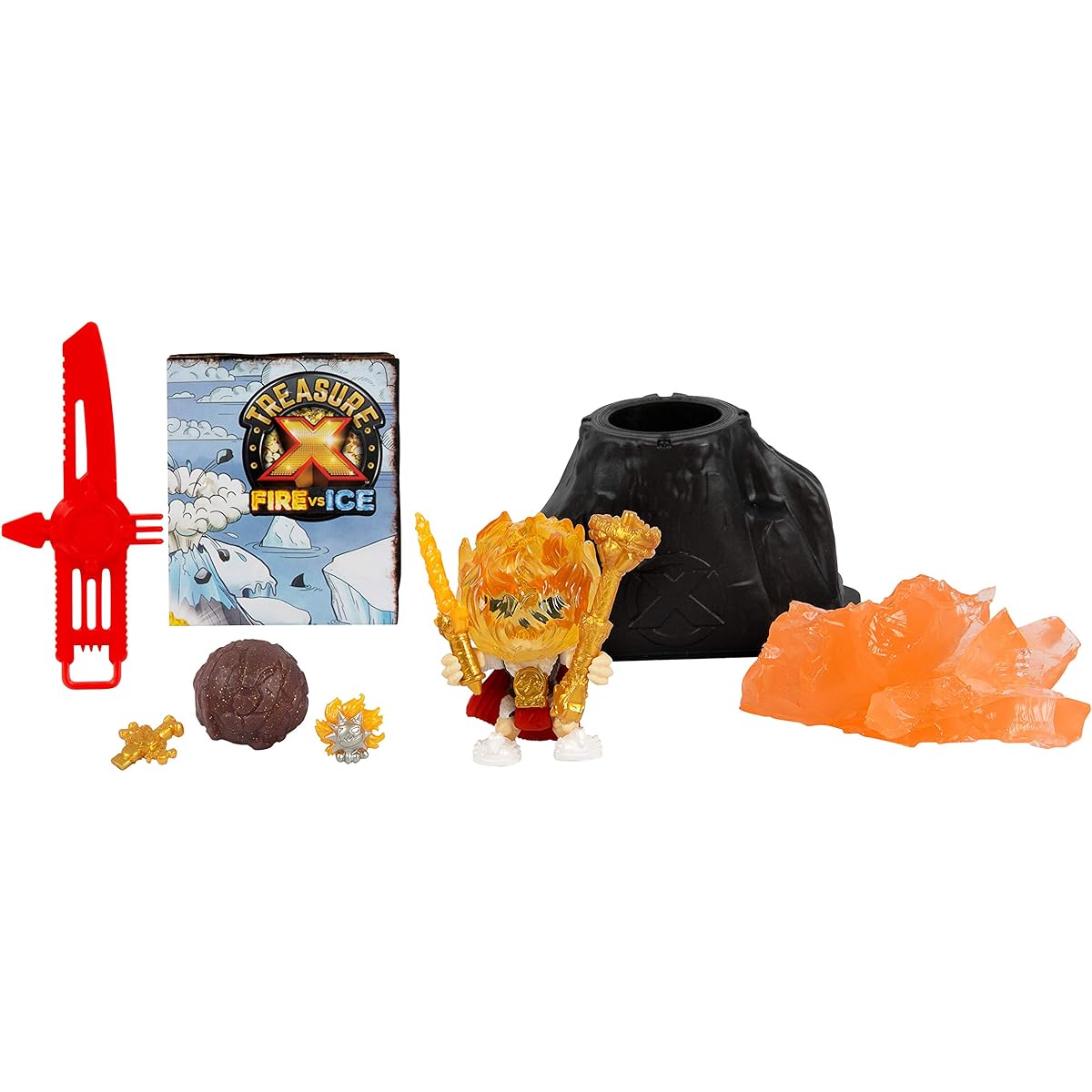 Treasure X Fire vs Ice Action Figures - Multicolor Hunter Pack Ages 5+ (New Version)