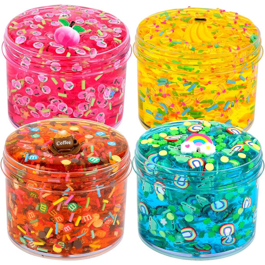 4-pack clear slime