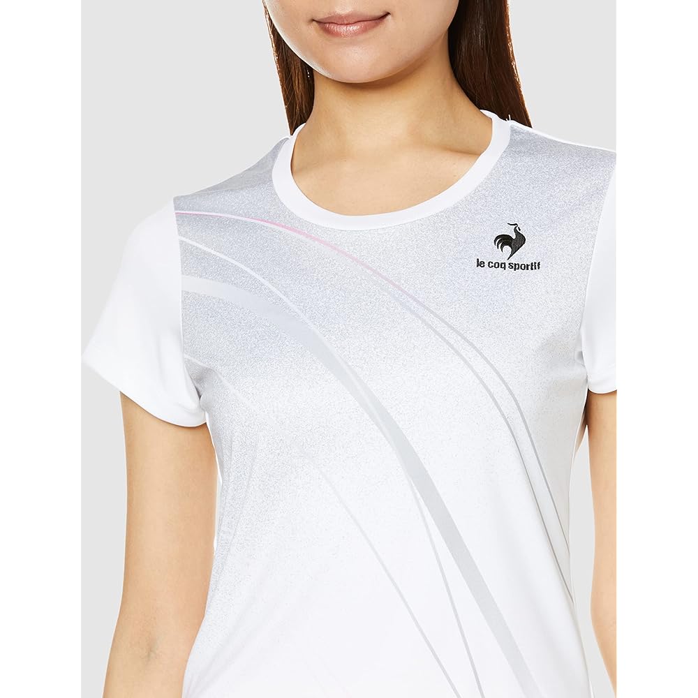 [Le Coq Sportif] Women's Short Sleeve Shirt T-Shirt Tennis Sweat Absorbent Quick Drying Stretch UV Protection UPF30