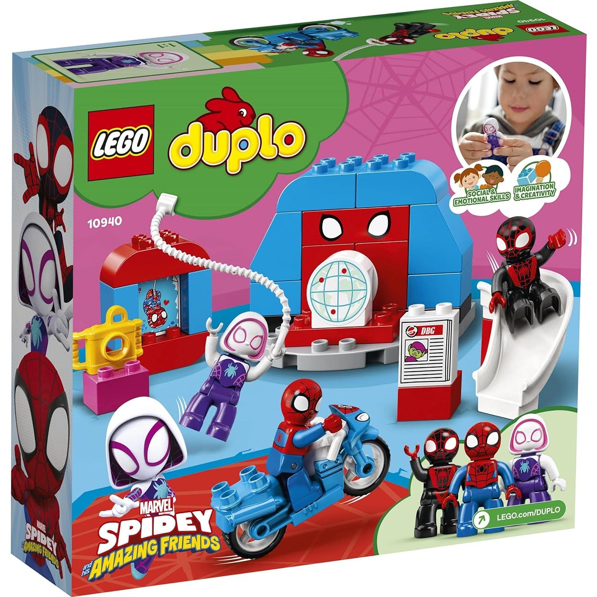 LEGO Duplo Spider-Man's Secret Hideout 10940 Toy Superhero American Comic Sentai Hero Boys Girls Ages 2 and up